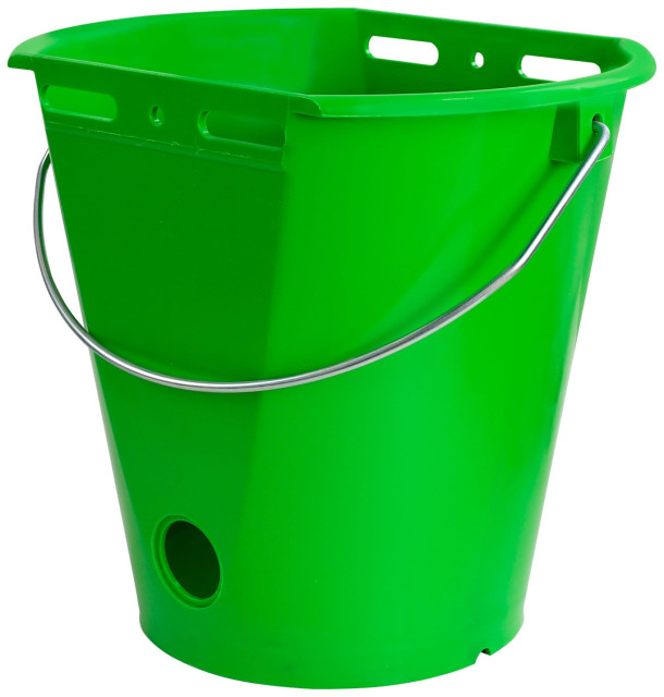 ‘Food Safe’ calf watering bucket, with scale, 8 l, green, Kerbl