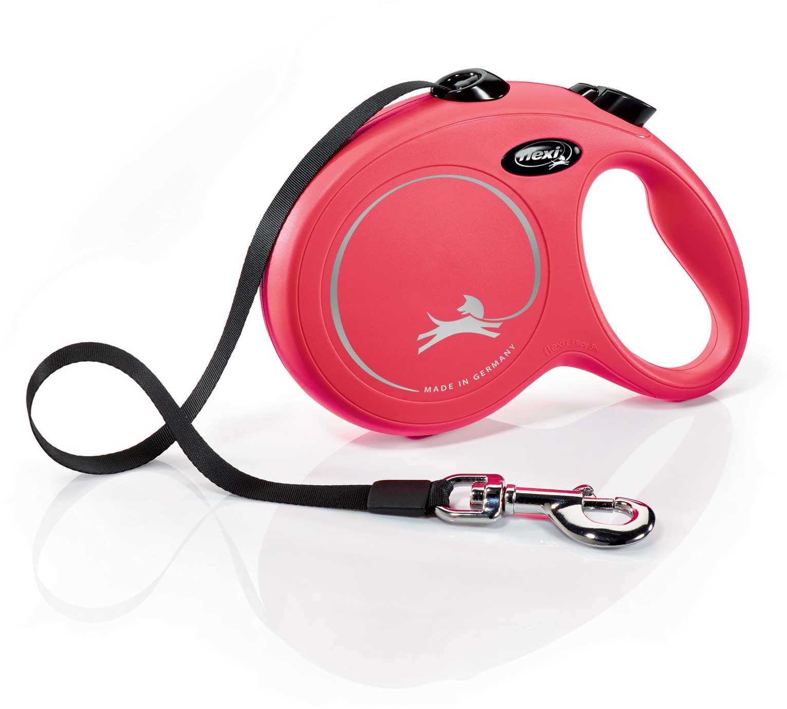Dog leash Flexi New Classic, tape, red, size L, 5 m, 50 kg
