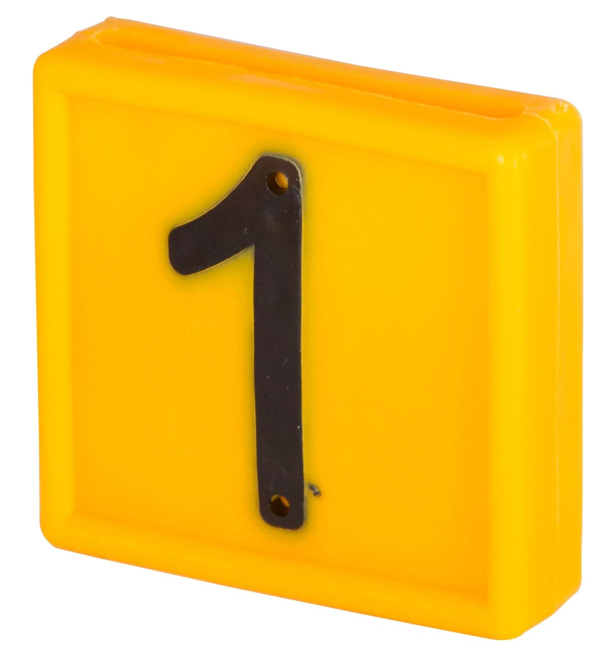 Marking Numbers yellow, 1 digit, No. 1