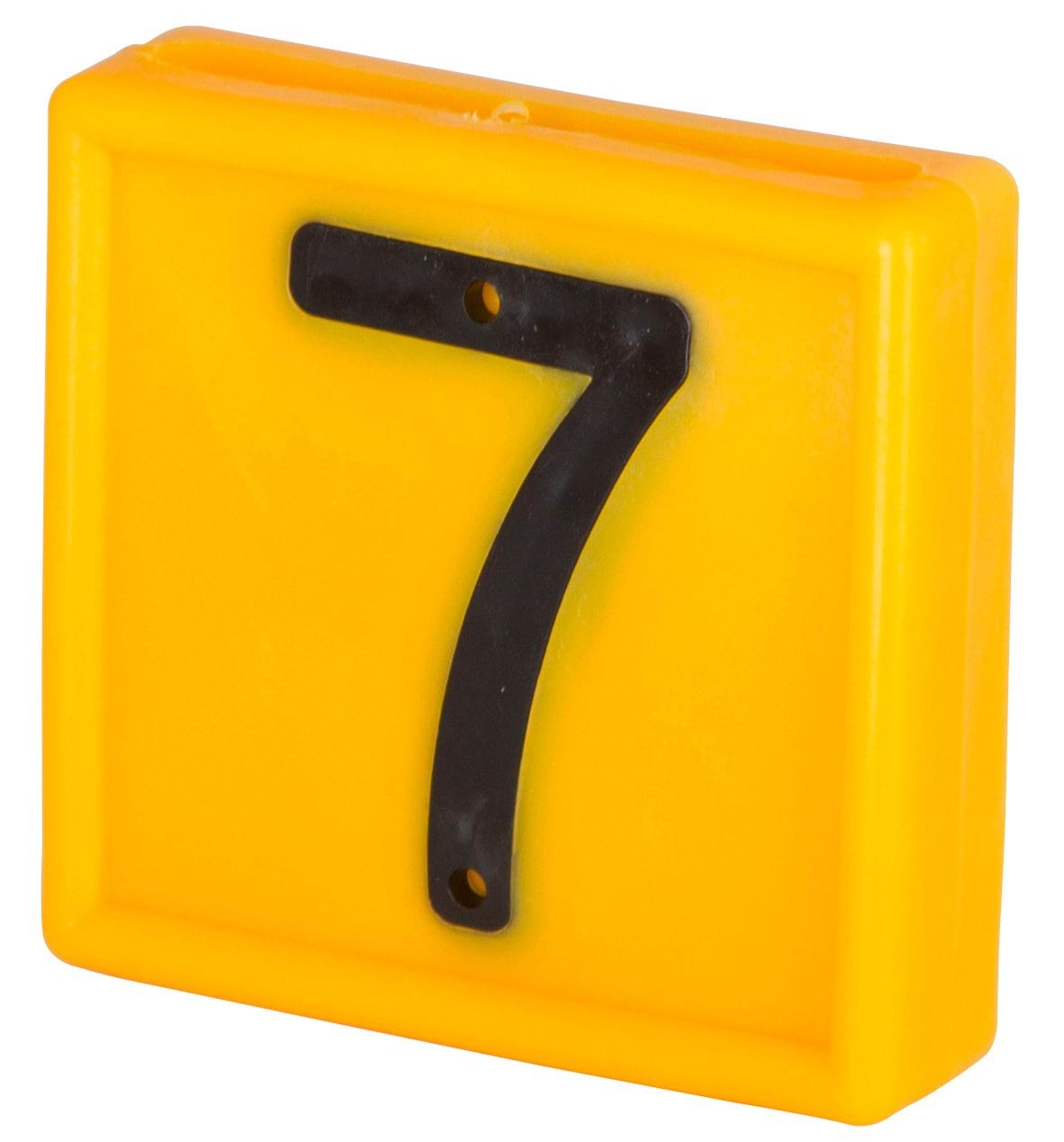 Marking Numbers yellow, 1 digit, No. 7