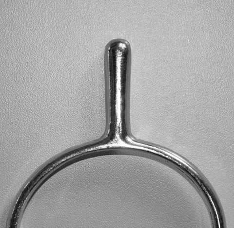 Spurs with straps for ladies, drop-shape, 25 mm, 1 pair