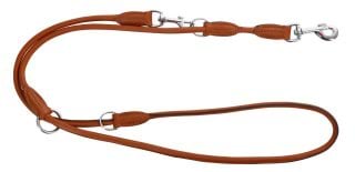 Leather dog leash Roma, 200 cm x 8 mm, cognac, Kerbl