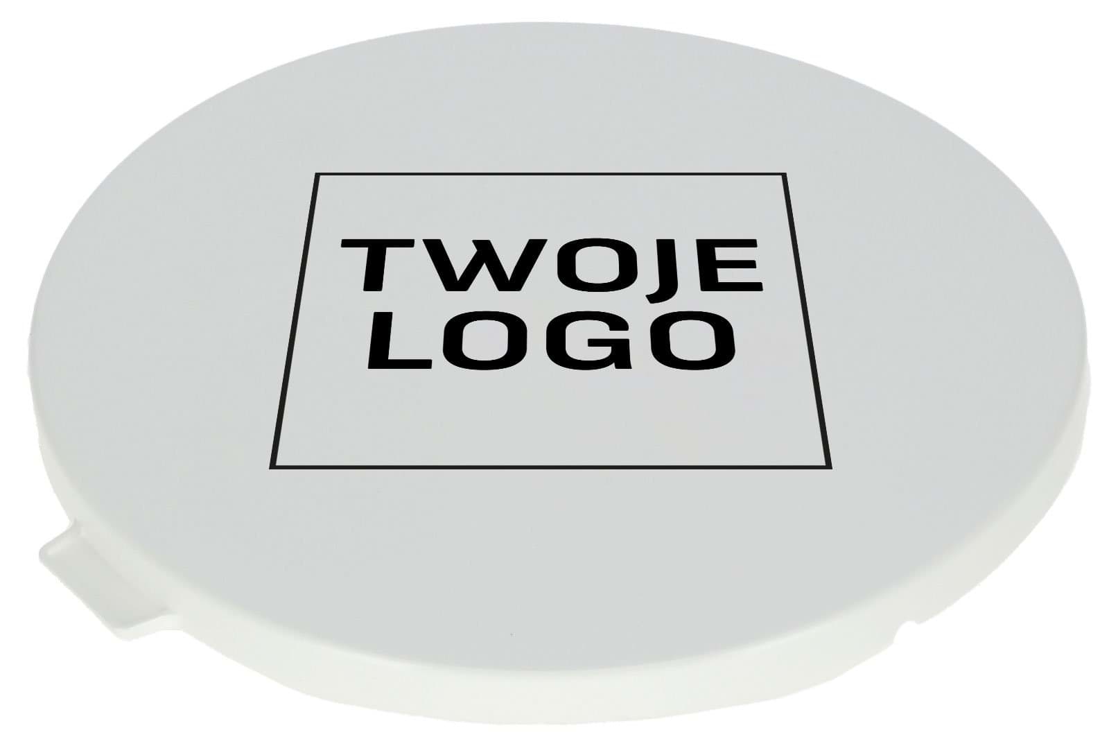 Lid for feeding bowl, white  logo