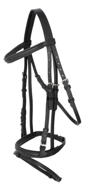 Вуздечка для коня Standard, чорна, розмір Pony, Covalliero