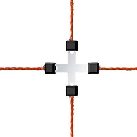 Litzclip Wire cross-connector 3mm, stainless steel, 5 pcs