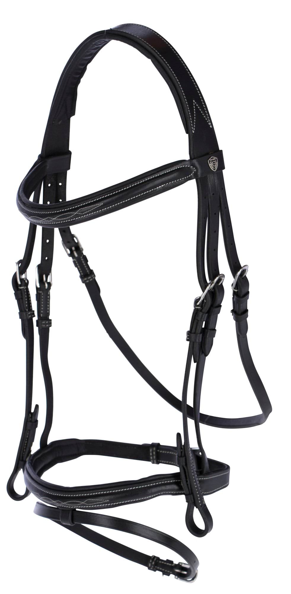 Snaffle Bridle Classic Leather, Black, Cob