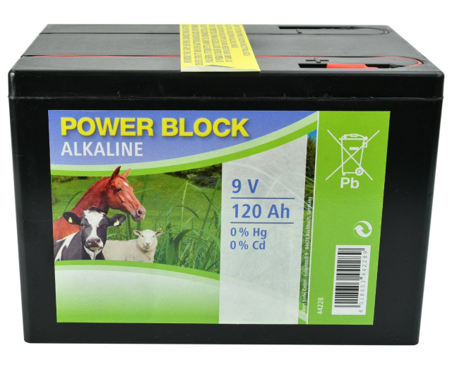 Dry battery Alkaline, 9 V, 120 Ah, small case