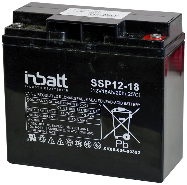 Batterie 12 V for solar, 18 Ah