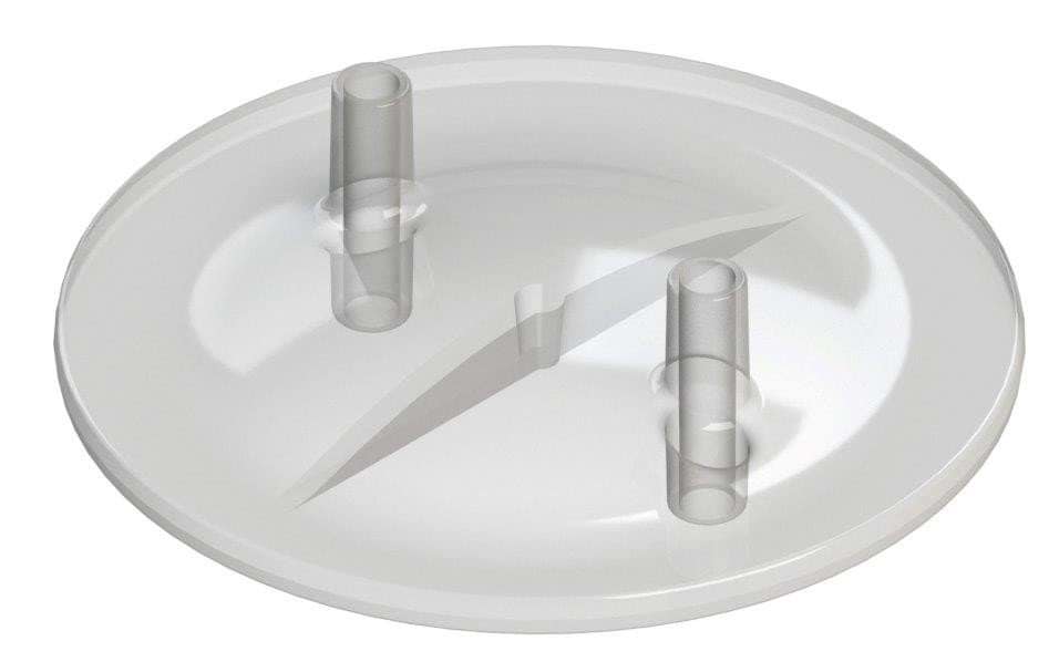 Milking Pail Lid Flat 13x17mm transparent, 2 Supports