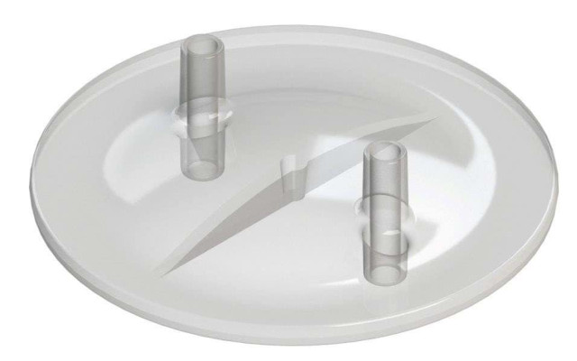Пластмасова кришка для доїльного відра, 2 отвори, 13-17 мм, Kerbl