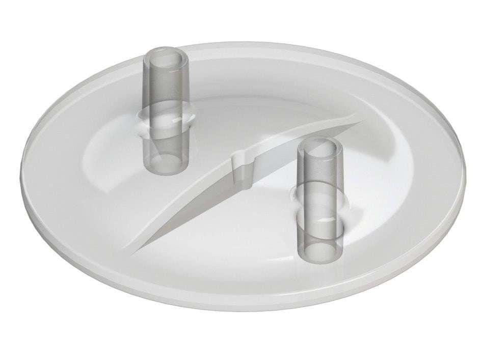 Milking Pail Lid Flat 16x20mm transparent, 2 Supports