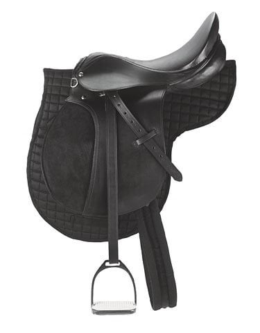 Saddle set Haflinger, black 17,5 ", saddle girth 125 cm