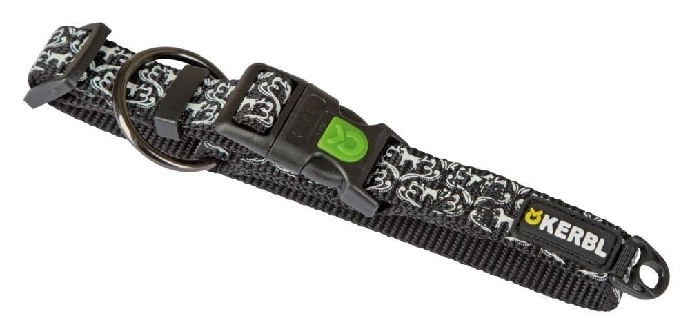 Dog collar Shiny Night, fluorescent, 25 - 40 cm x 20 mm, Kerbl
