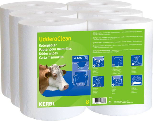 Udder paper Uddero clean for wet ceaning, 6x1000 sheets