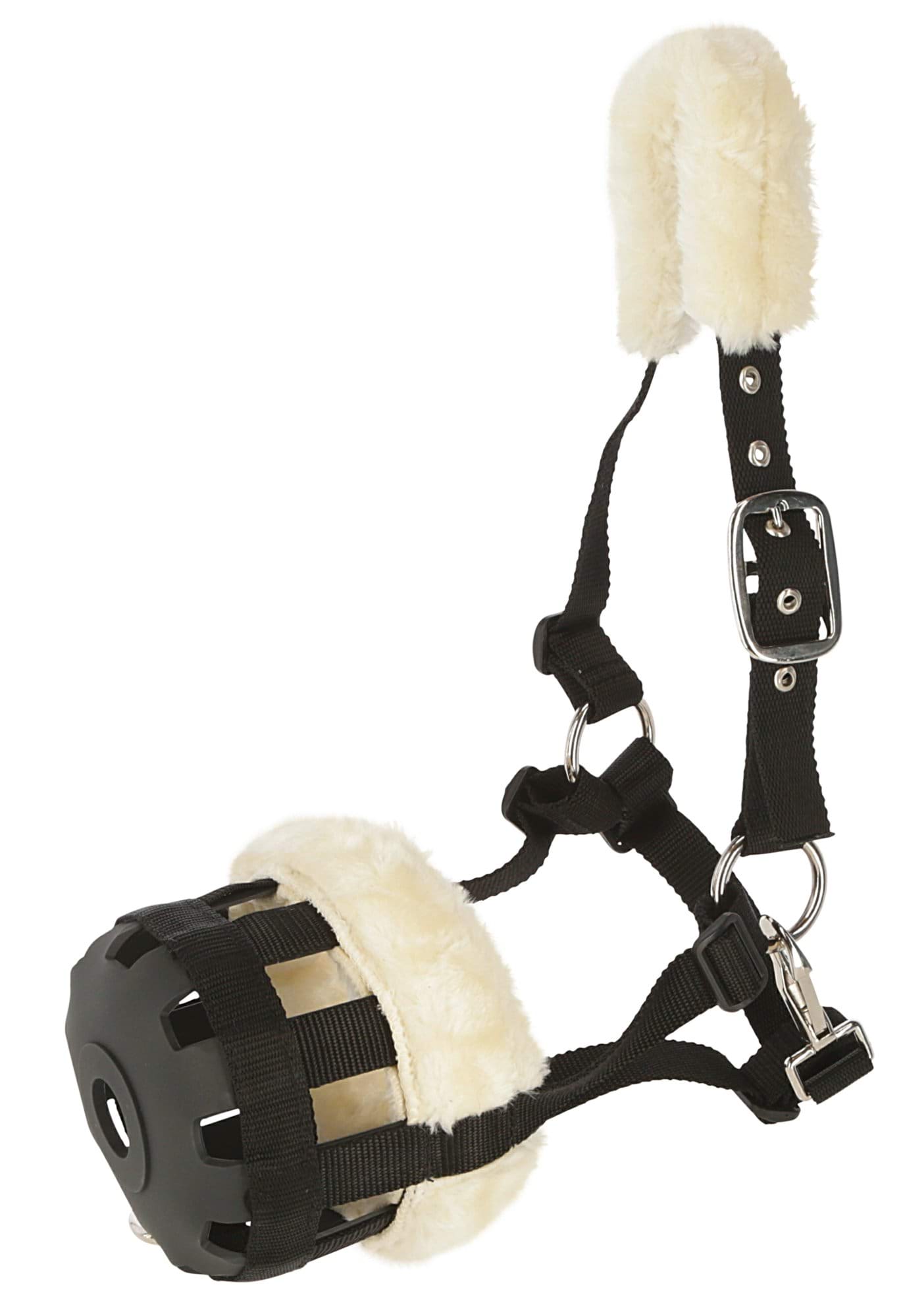 Намордник для коня Teddy Fleece, чорний, розмір Pony, Covalliero