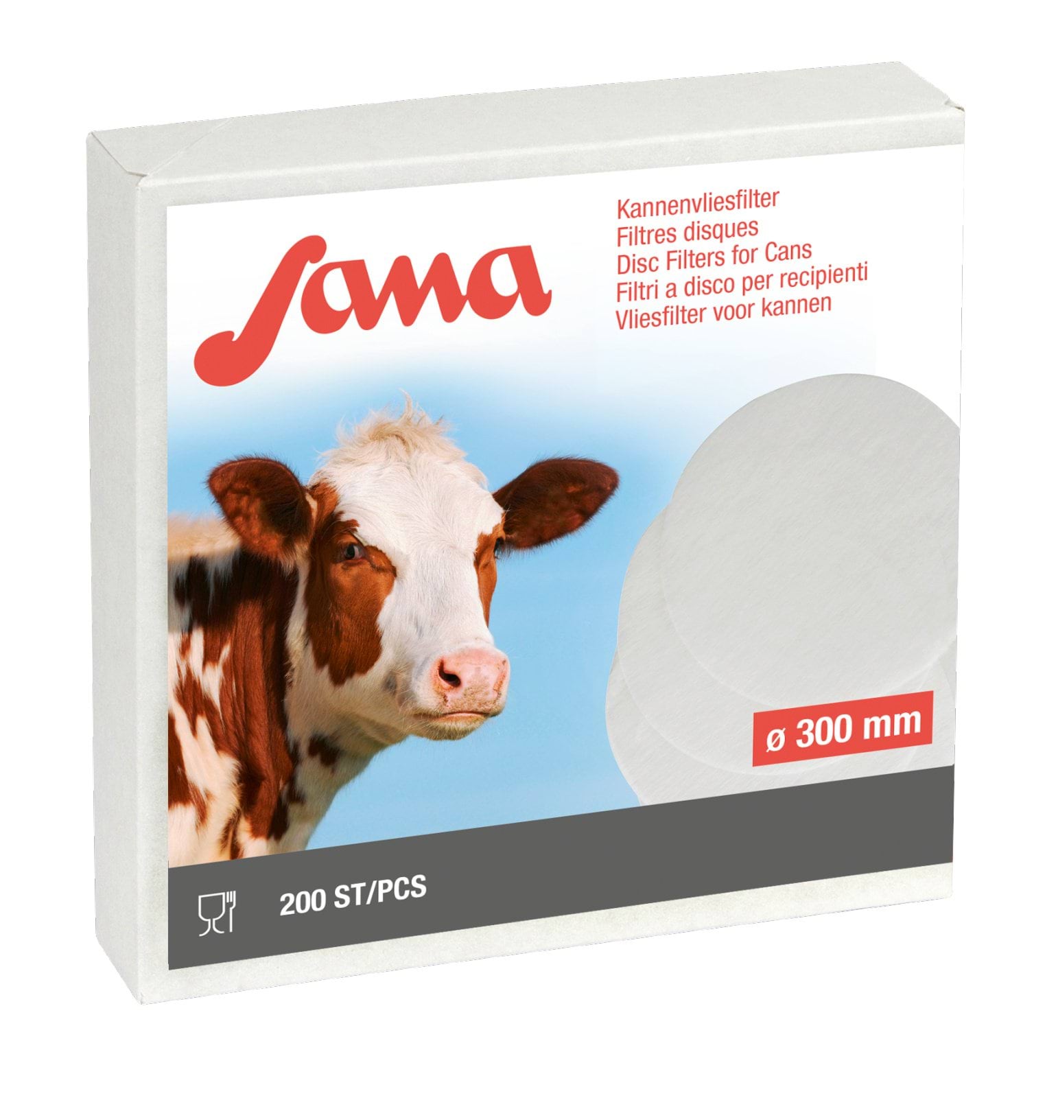 SANA Disc filters for can Ø 300mm, 200pcs