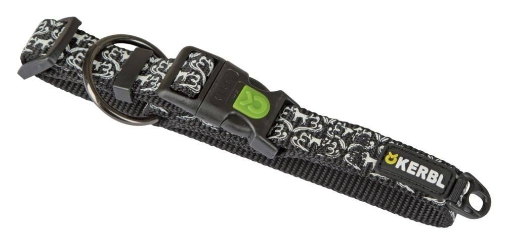 Dog collar Shiny Night, fluorescent, 45 - 65 cm x 20 mm, Kerbl