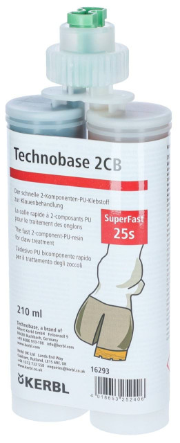 Клей для копыт Technobase 2CB Super Fast, быстротвердеющий, 210 мл, Kerbl