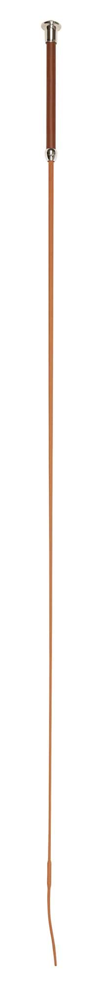Dressage whip cognac, 110cm with synthetic leather handle