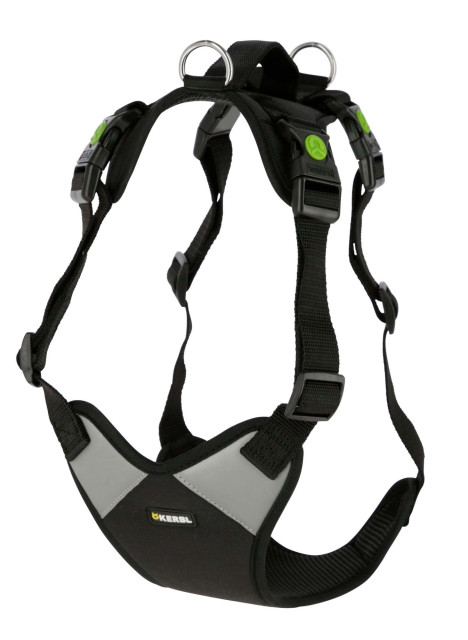 Pulsive dog harness, black with reflectors, Kerbl
