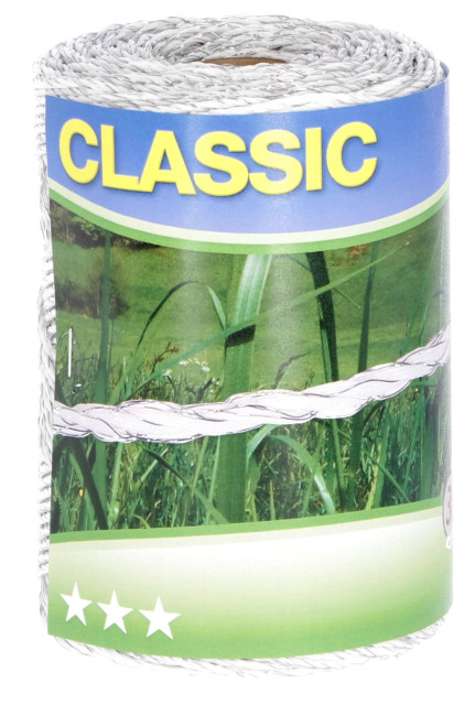 Шнур для электроограждений CLASSIC, 250 м х 2 мм, белый, Kerbl