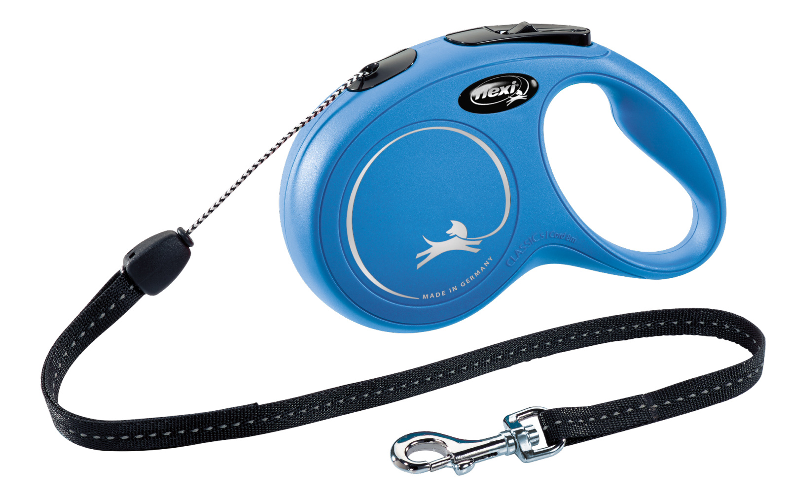 Dog leash Flexi New Classic, cord, blue, size XS, 3 m, 8 kg