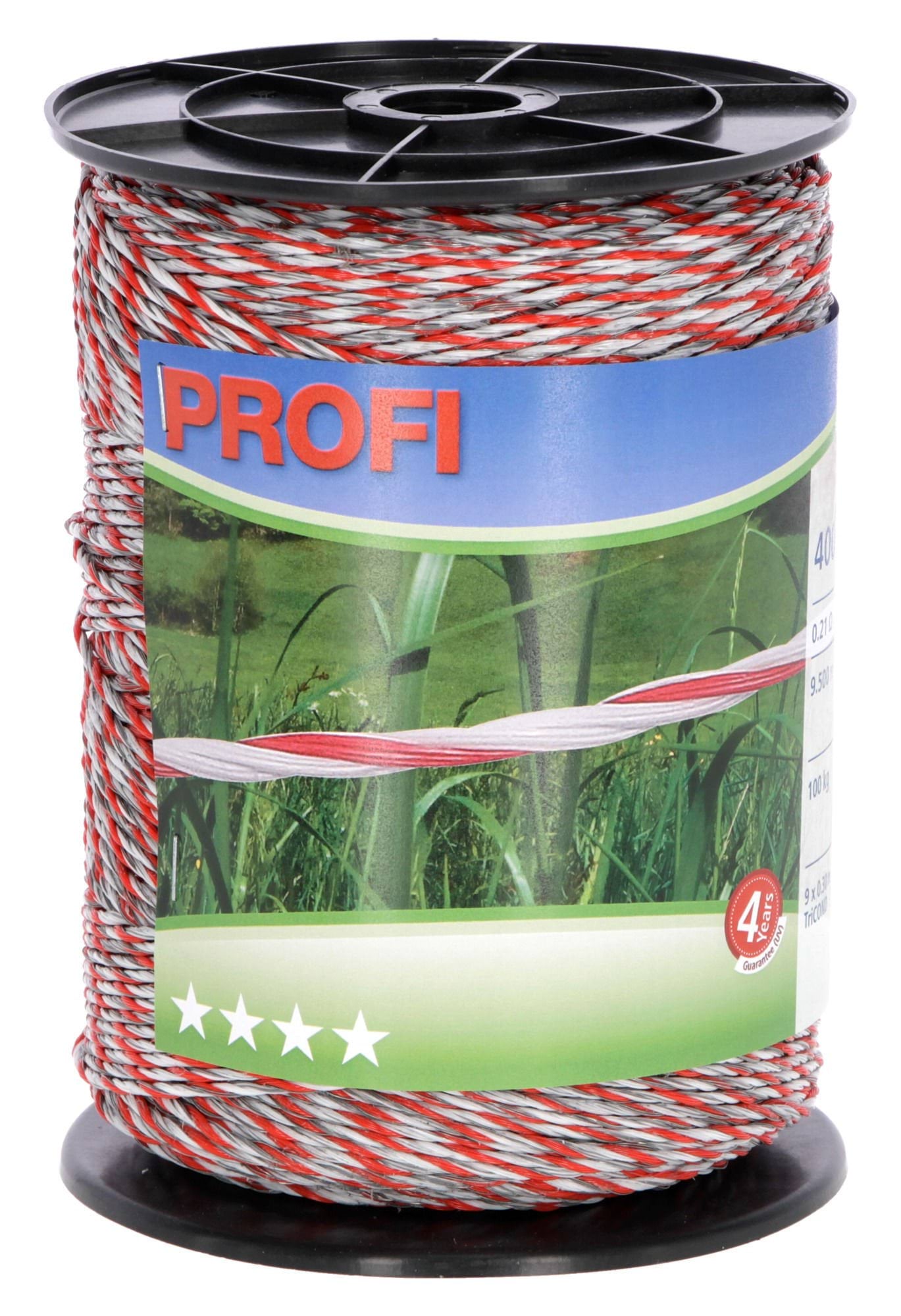 Profi Polywire 9x0.25 TriC, 400 m, white/red