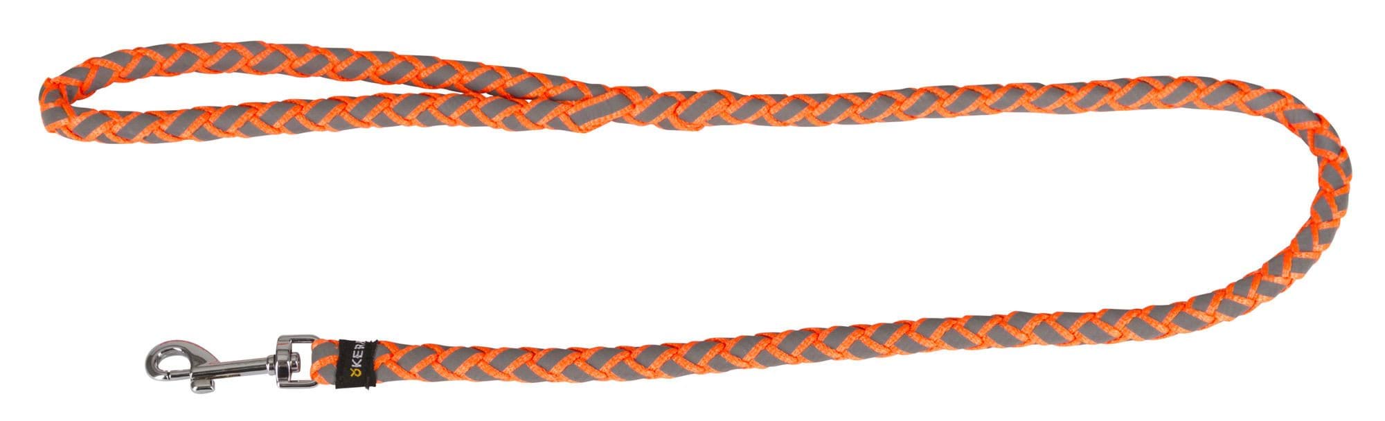 Dog leash Maxi Safe, 100 cm x 12 mm, reflective/orange, Kerbl