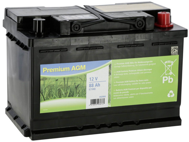 Аккумулятор для электропастухов AGM, 12В, 88 Ач, Kerbl