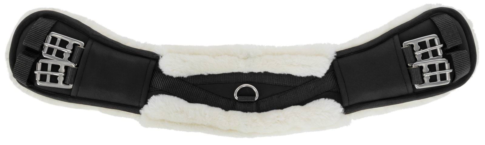 Dressage Girth, 80 cm, with Faux Fur, Black, Covalliero