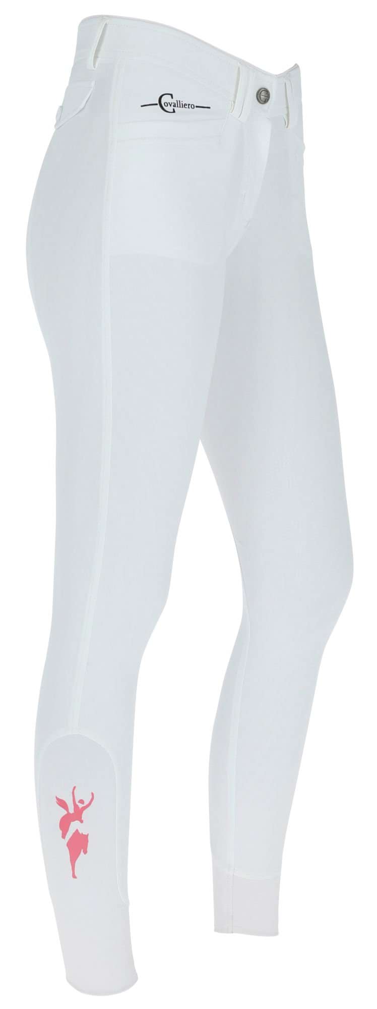 Janne xPinkRibbon Rid. Breech. white pearl, size 38