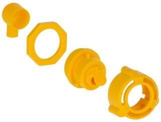 Hygienic valve without mounting key