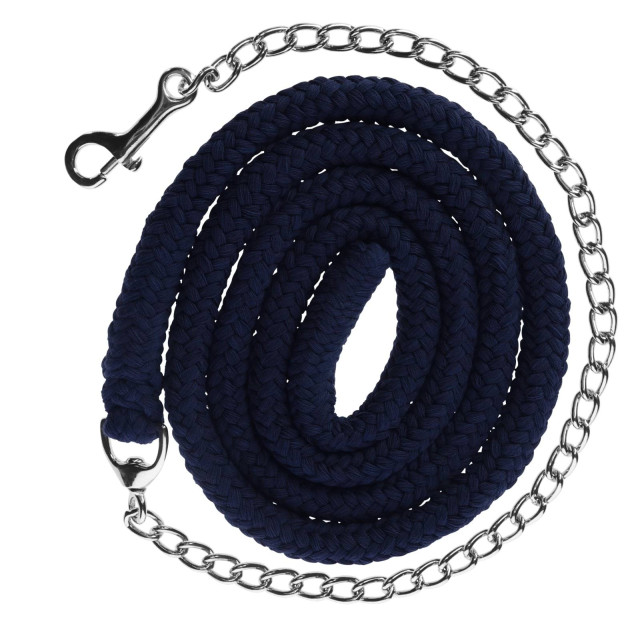 Cotton knit with chain navy