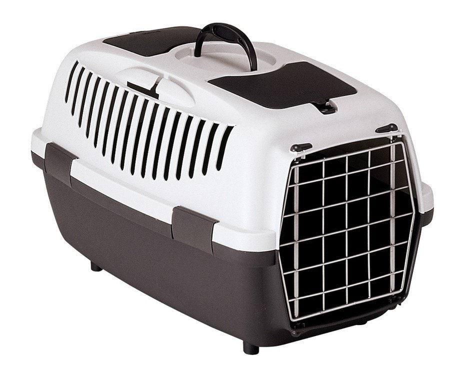 Pet carrier Gulliver 3 with metal door, 61 x 40 x 38 cm, gray, 12 kg, Stefanplast