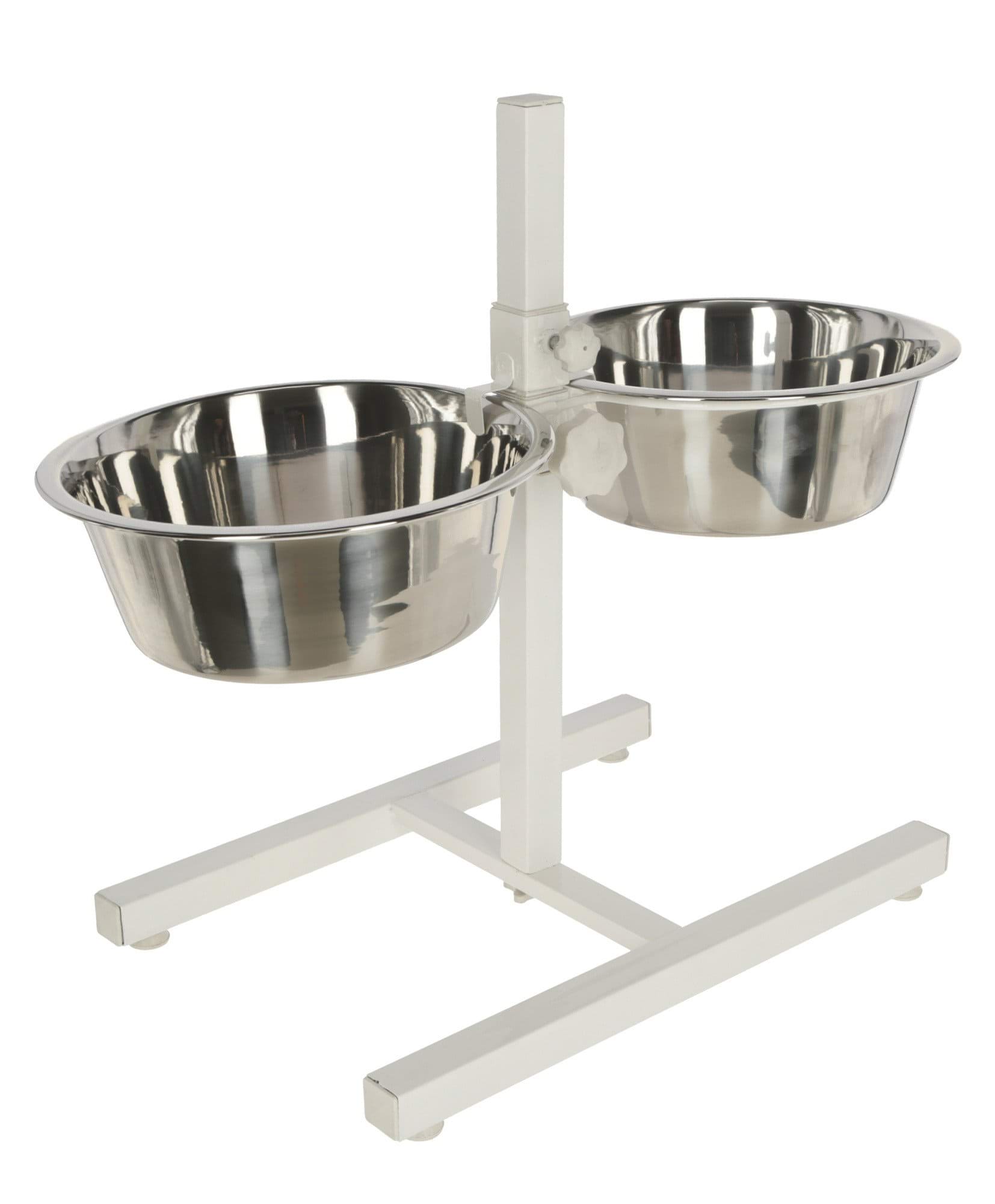 Twin bowl stand, white, 2 x 2800 ml, Kerbl