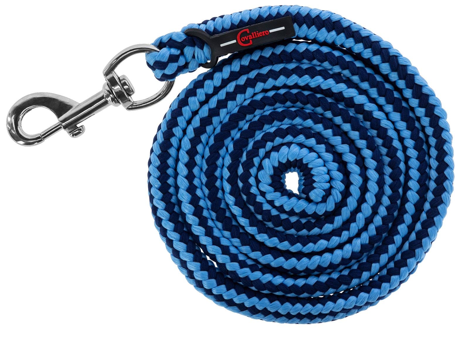 Lead rope Hippo, carabine, light-blue/dark-blue