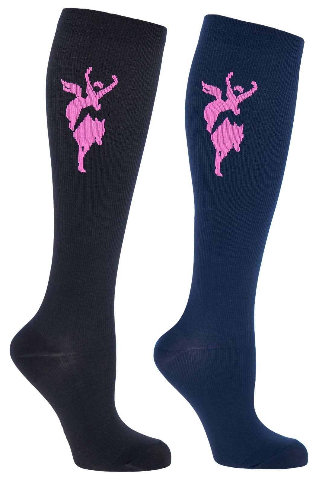Compression Socks, Janne black/dark navy, 2-pack, 37-39
