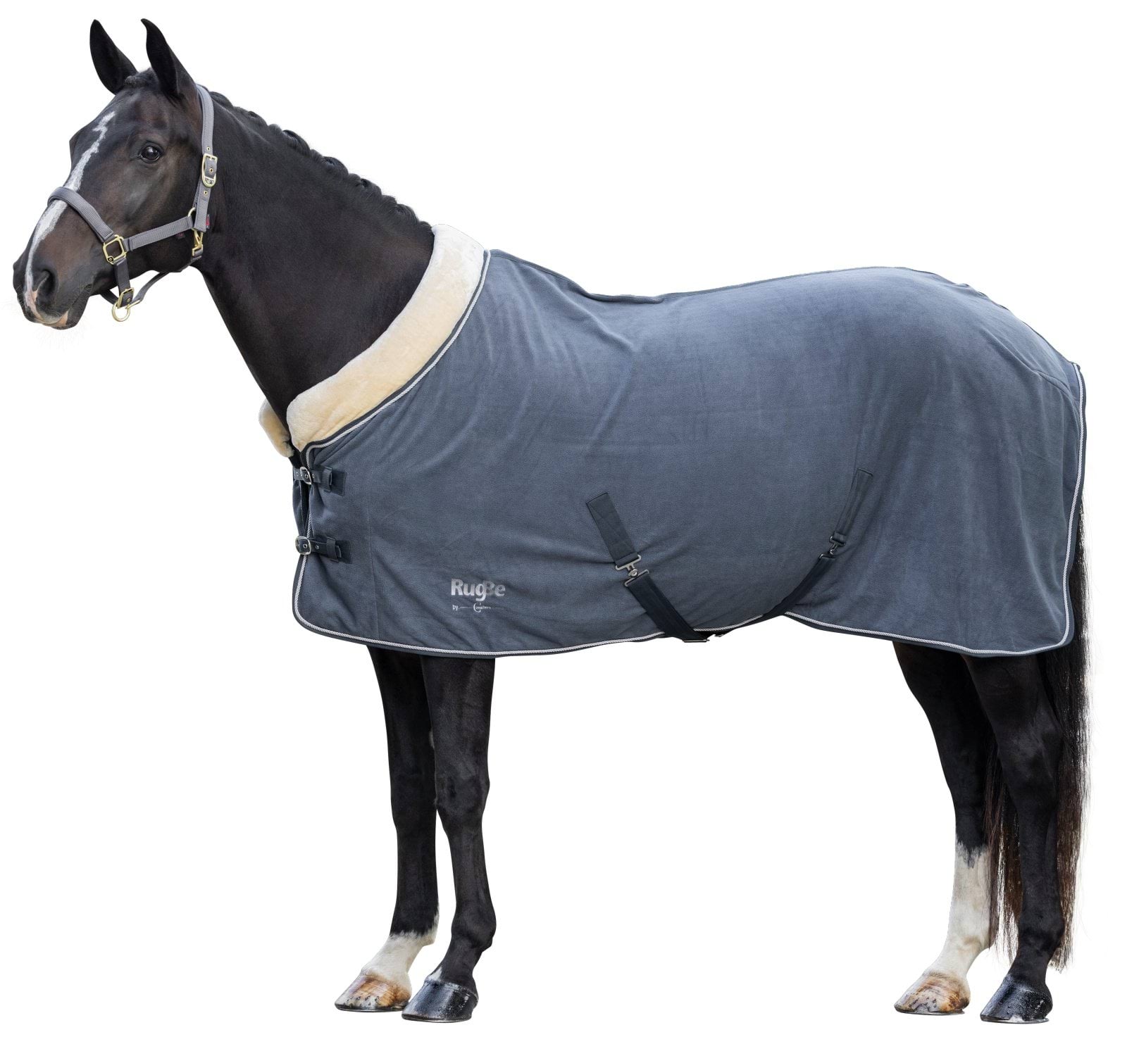 Fleece Blanket RugBe Royal graphite, 155 cm