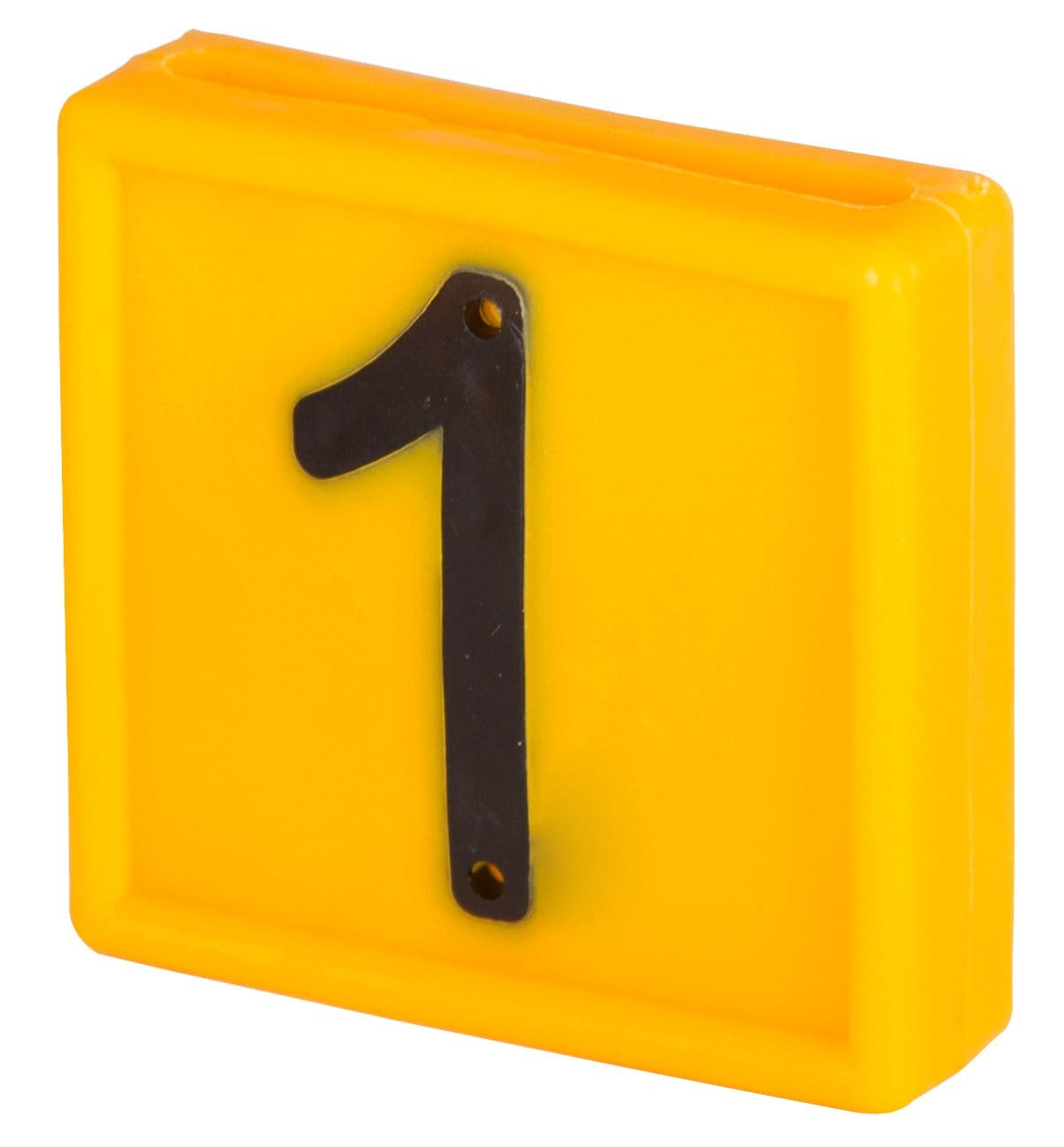 Identification number for threading "1", 10 pcs, yellow, Kerbl