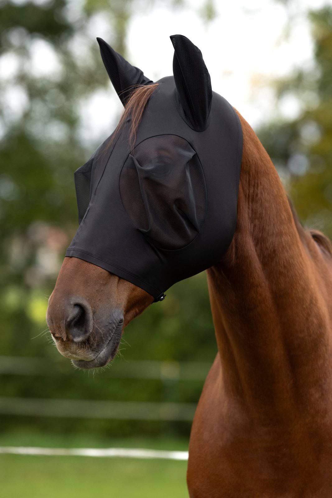 Fly Mask FinoStretch Zipper black, Cob