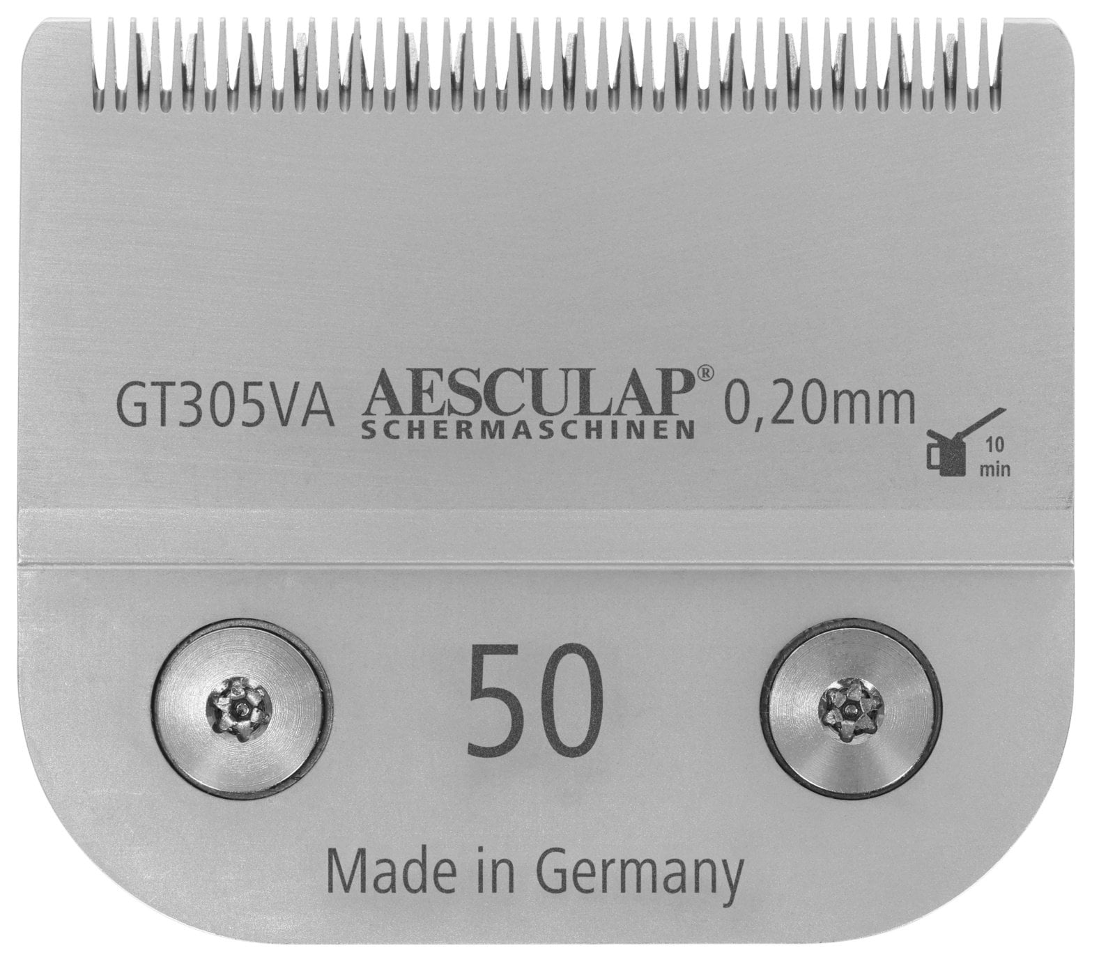 Лезо для машинки для стрижки, система SnapOn, нержавіюча сталь, номер 50, 0,2 мм, Aesculap