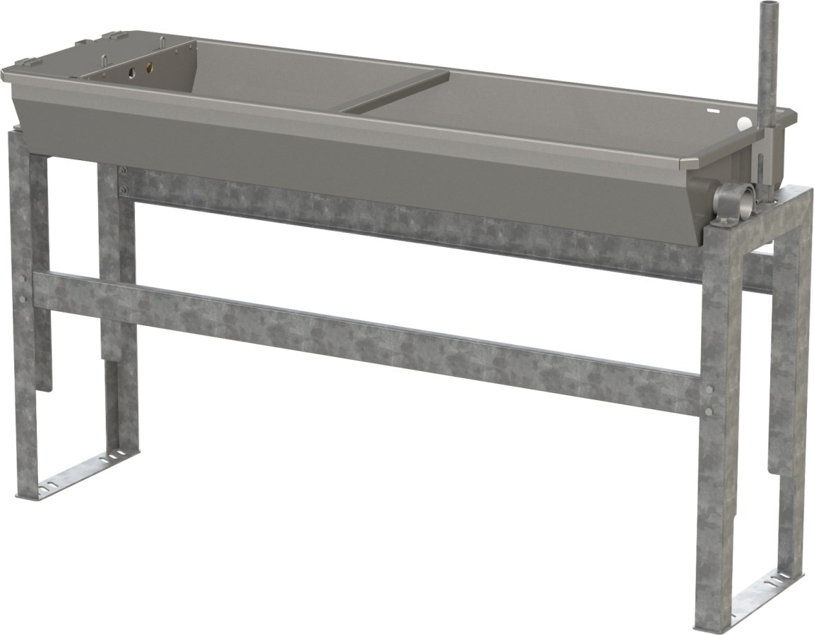 Нержавіюча сталь Нахильний поїльник, 70 л 2 м, нагрівання 200 Вт, з підлоговою підставкою, Kerbl