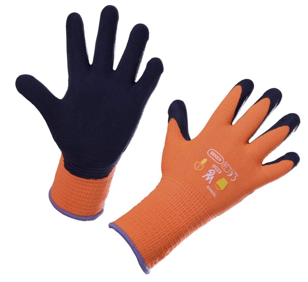Children Gloves TOWA orange Age 4-6, Latex Coated