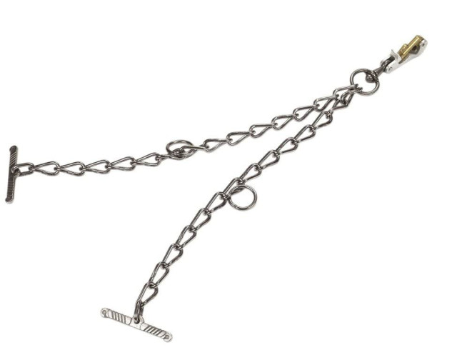 Chain comp. cattle bindings double w/ safety snap + toggle