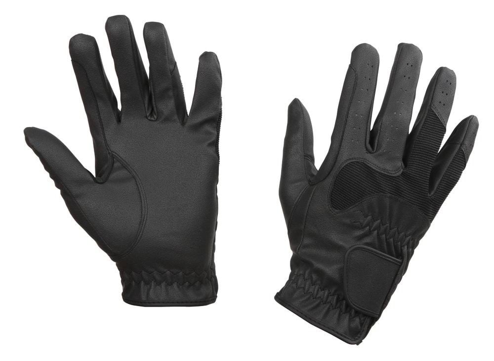 Riding Gloves GLORIA black, Children, size 4 (CS)