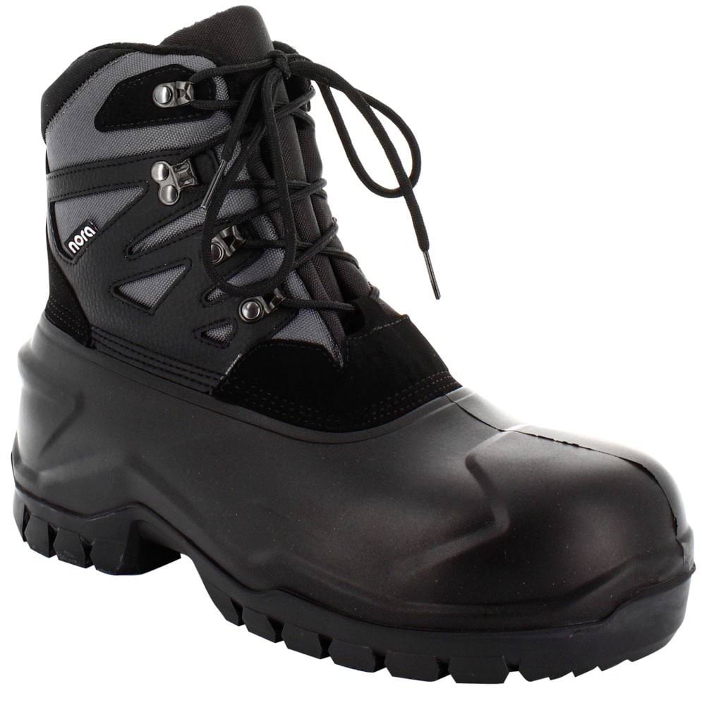 PU Safety Canadian Boot sz 40 Low Cut, black/grey, S5