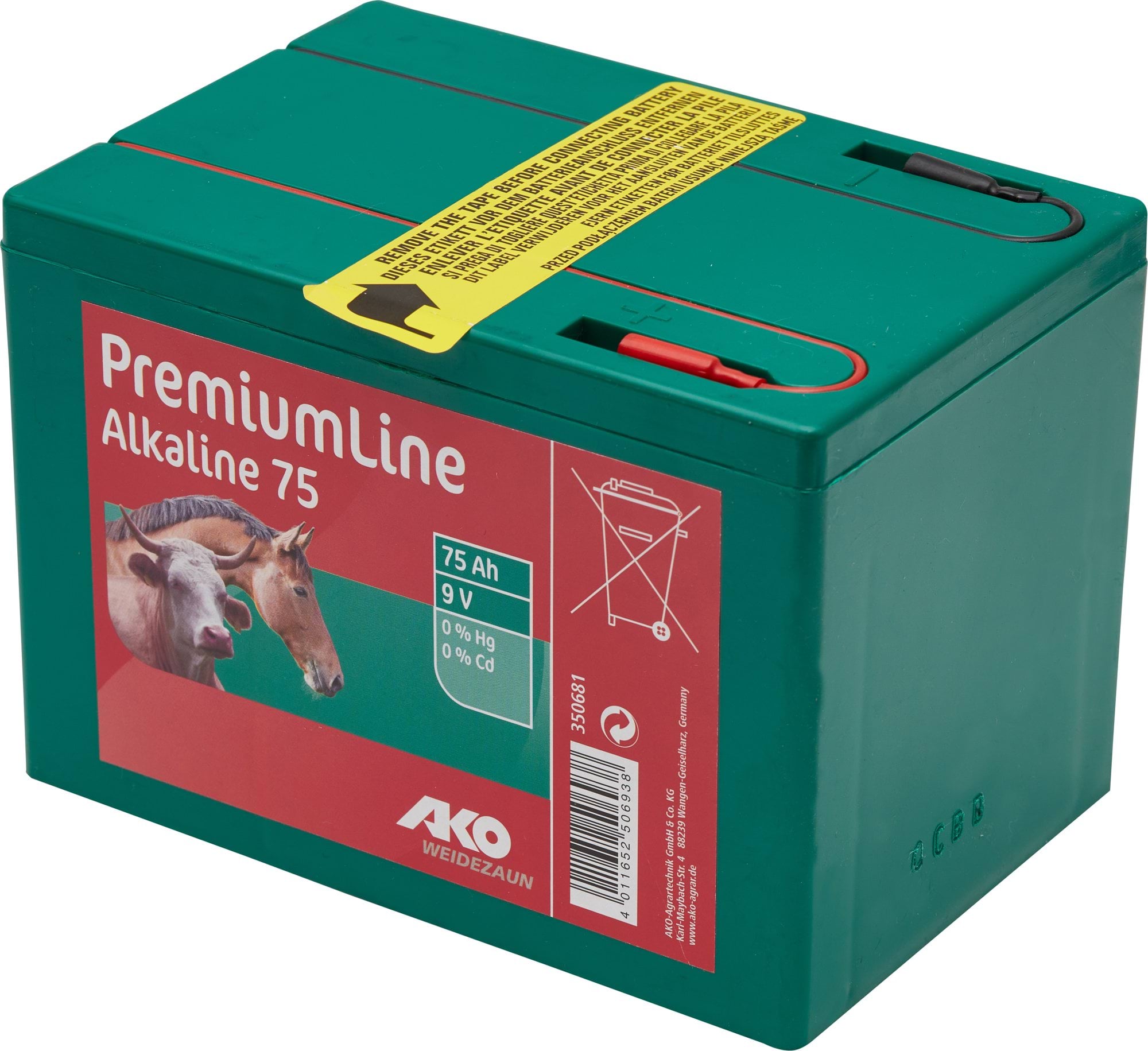 AKO dry battery Alkaline 9 V, 75 Ah
