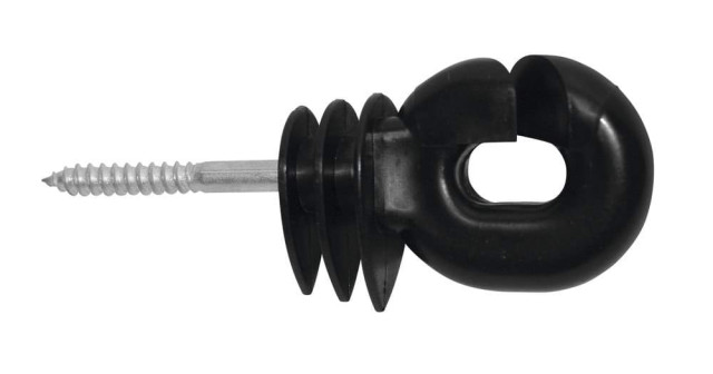 Ring insulator Super BIG black galvanized, 6 mm support