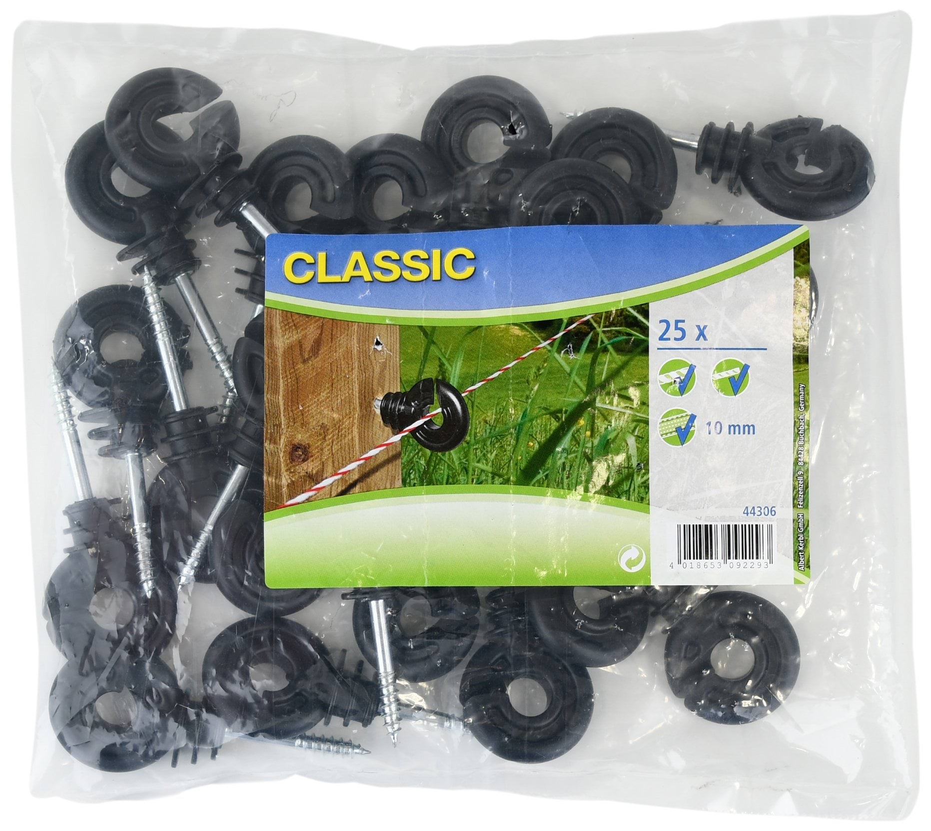 Ring insulator compact, black, short support