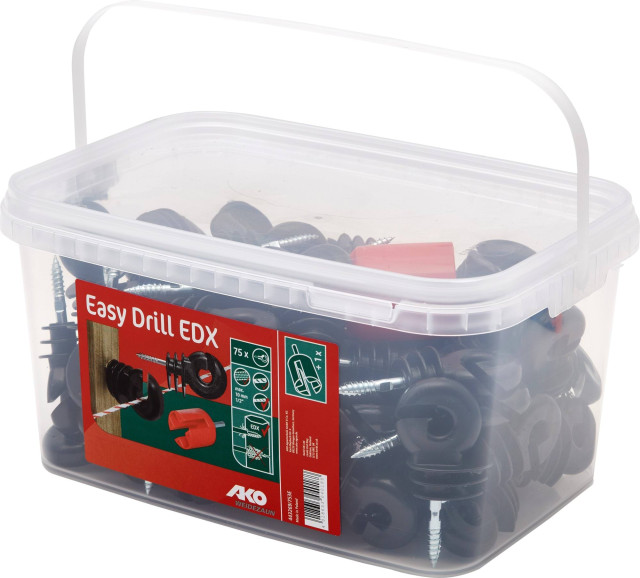 Изолятор кольцевой усиленный Easy Drill EDX, черный, 75 шт, AKO